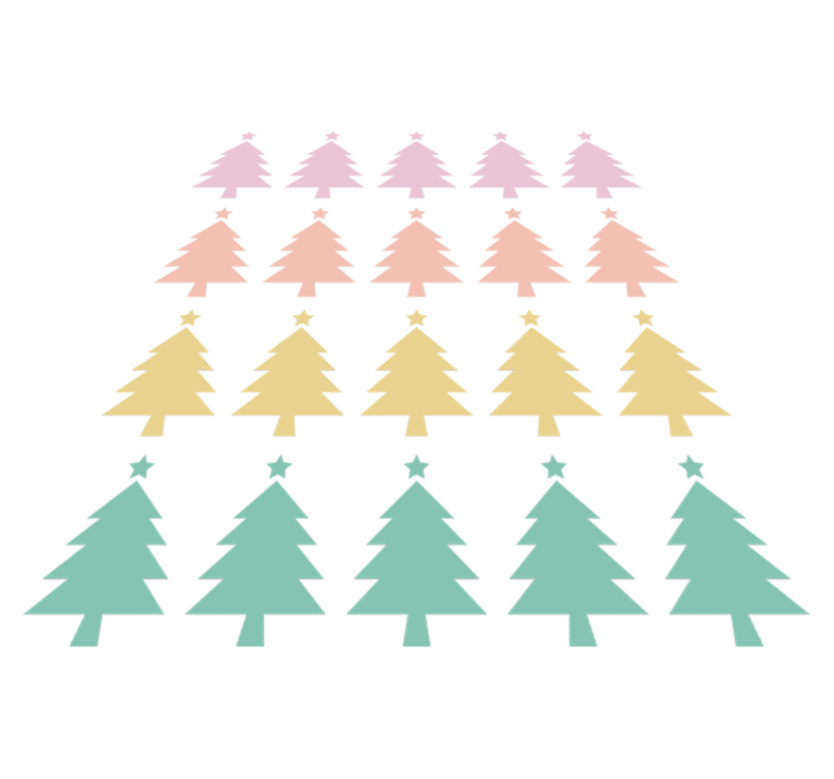 Christmas vinyl carpet christmas tree design - TenStickers