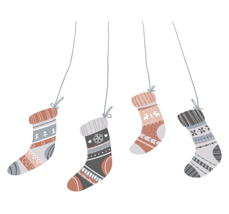 Christmas vinyl carpet christmas stockings - TenStickers