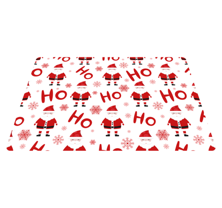 Christmas vinyl carpet santa claus hohoho design - TenStickers