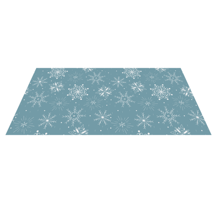 Christmas vinyl carpet blue and white snowflakes - TenStickers