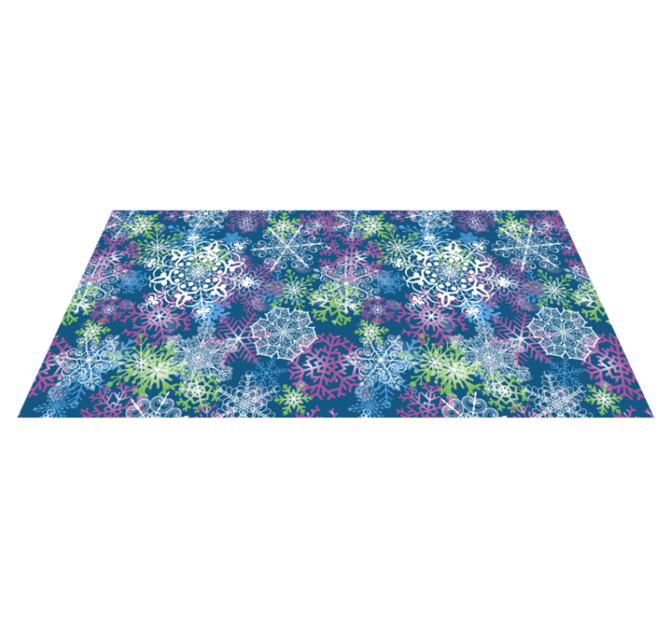 Christmas vinyl carpet with blue snowflakes design - TenStickers