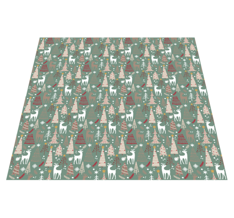 Christmas vinyl carpet christmas forest design - TenStickers