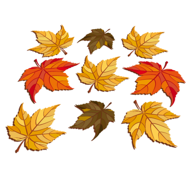 Autumn leaves floral vinyl carpet - TenStickers