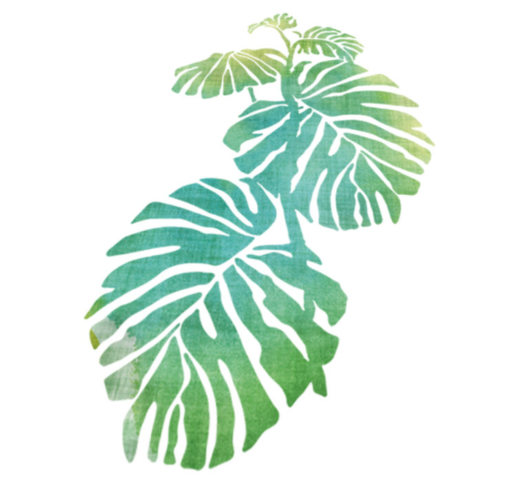 Aquarella adam's rib floral vinyl carpet - TenStickers