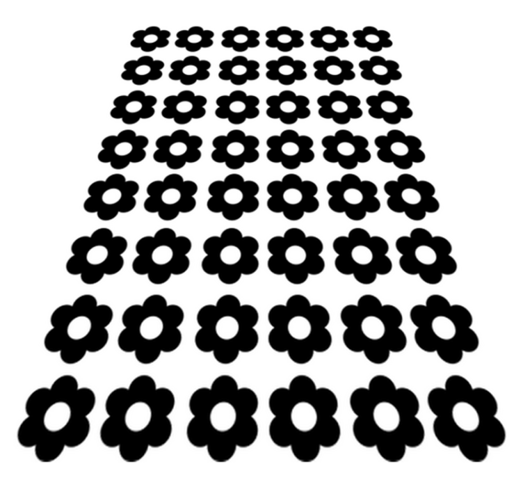 Floral vinyl carpet flower sticker sheet - TenStickers