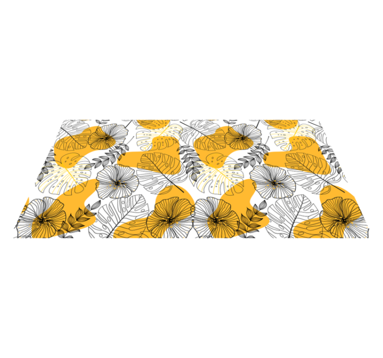 Floral vinyl carpet with flower design kallax - TenStickers