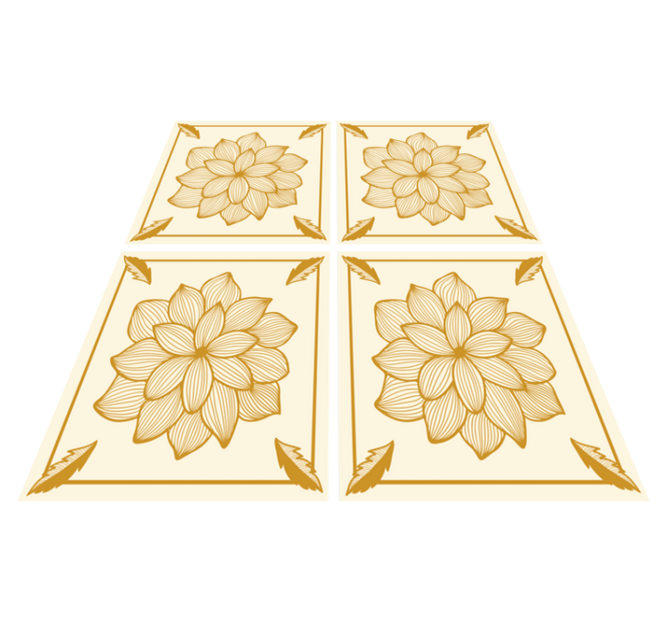 Floral vinyl carpet floral bandana paisley tile - TenStickers