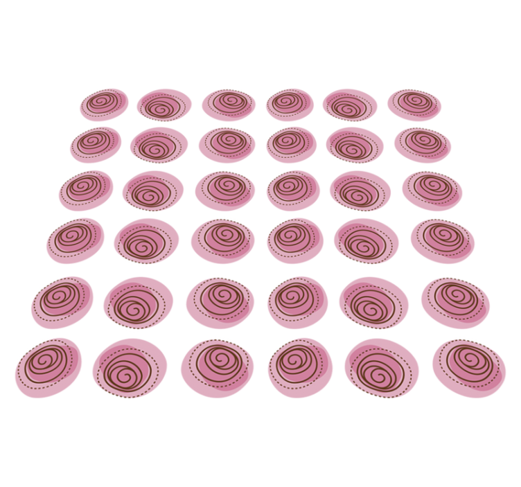 Pink floral ornament floral vinyl carpet - TenStickers