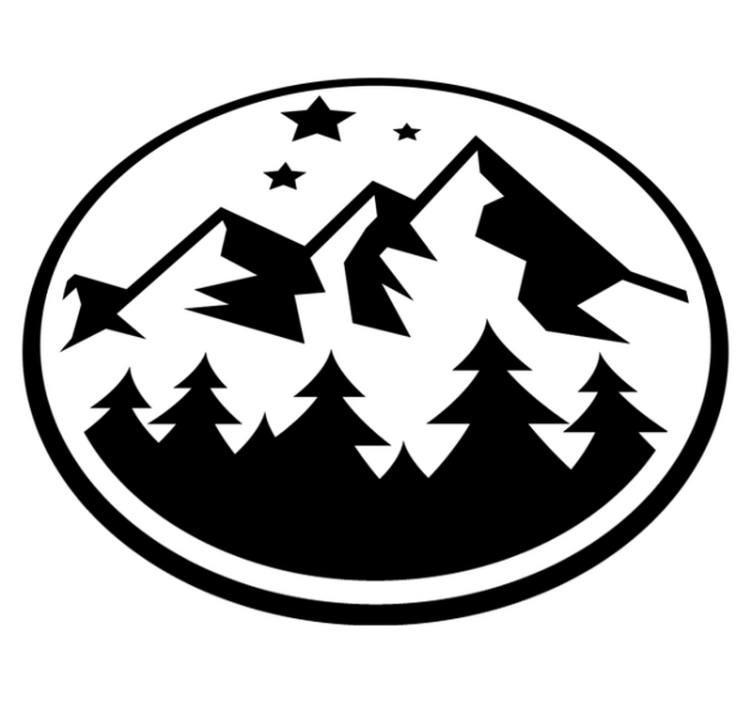 Floral vinyl carpet mountainous forest landscape - TenStickers