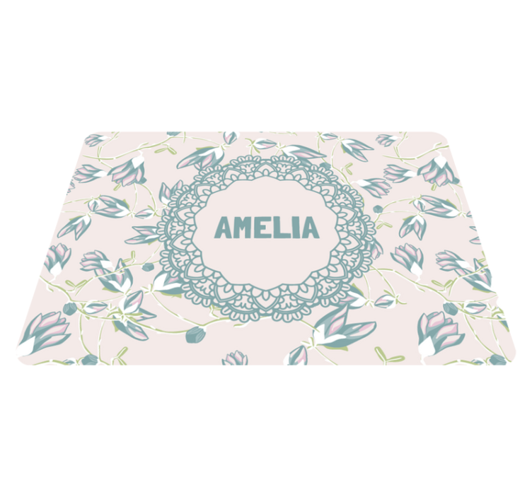 Leaves and blooms floral vinyl carpet - TenStickers