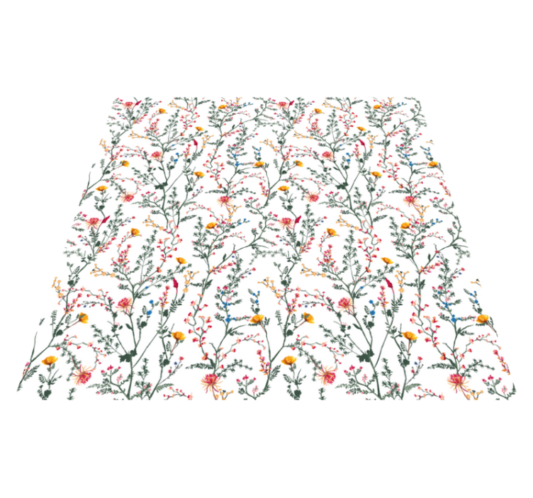 Floral vinyl carpet with delicate garden flowers - TenStickers