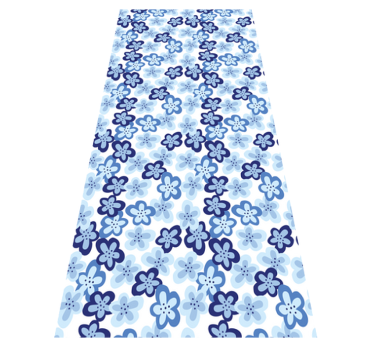 Floral vinyl carpet nordic blossom design - TenStickers