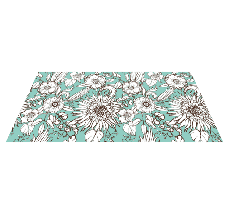 Floral vinyl carpet sunflower design - TenStickers
