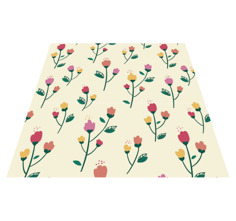Flower rug poppy painting design - TenStickers