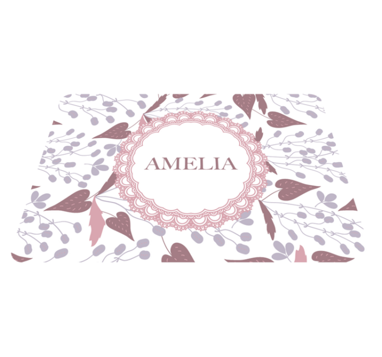 Flower rug with pastel vintage floral design - TenStickers