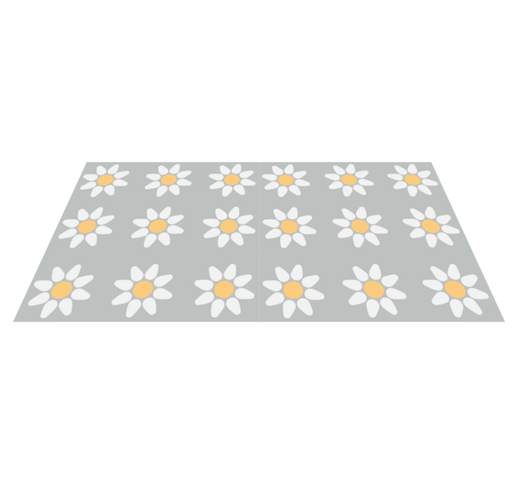 Flower rug with daisy pattern - TenStickers