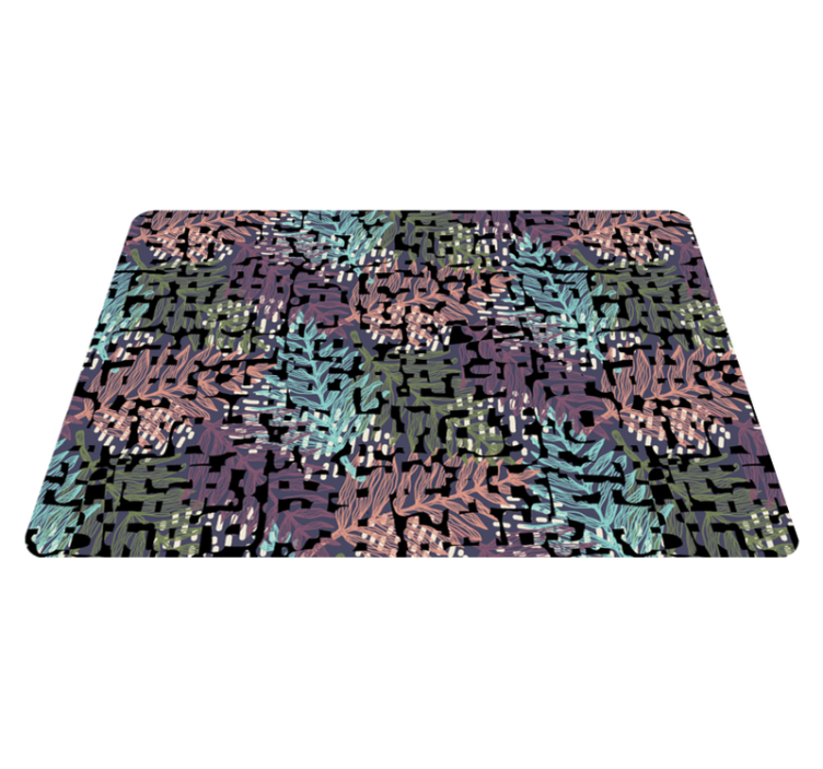 Flower rug colorful original splashy flora - TenStickers