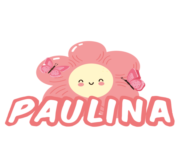 Flower and butterfly with name floral vinyl carpet - TenStickers