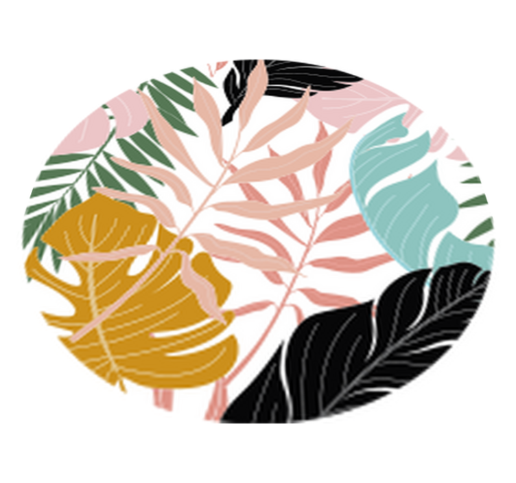 Floral vinyl carpet with vibrant abstract flowers - TenStickers