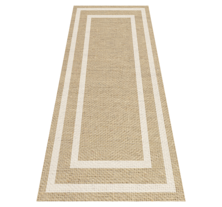 Minimalist vinyl carpet in natural woven tan texture - TenStickers