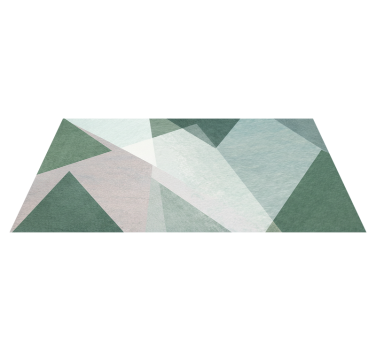 Sage green geometric vinyl carpet - TenStickers
