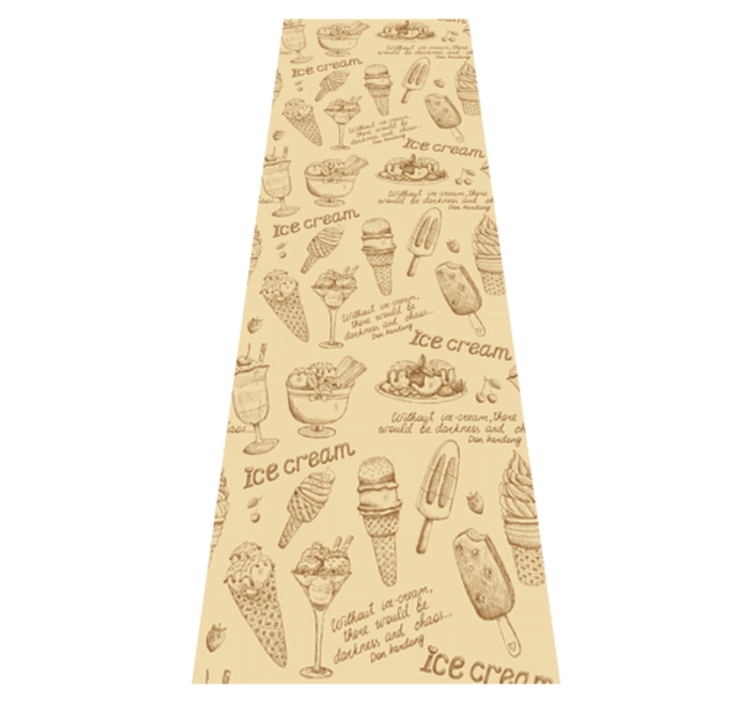 Vintage ice creams kitchen vinyl carpet - TenStickers