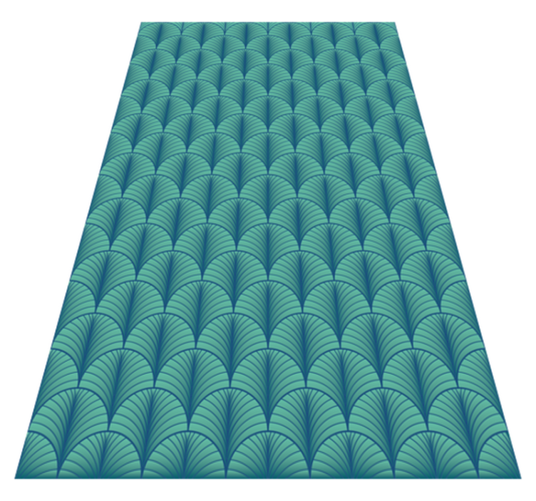 Dining room vinyl carpet blue green - TenStickers