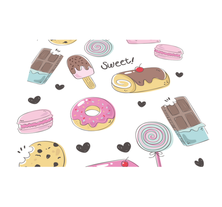 Kitchen vinyl carpet delicious desserts - TenStickers