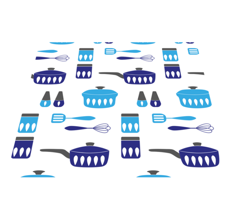 Kitchen vinyl carpet kitchen utensils wallpaper - TenStickers