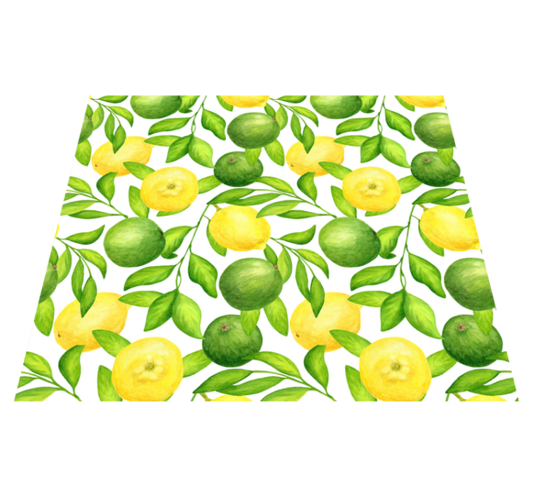 Kitchen vinyl carpet lemons and limes design - TenStickers