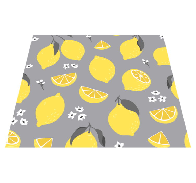 Kitchen vinyl carpet tropical lemon design - TenStickers