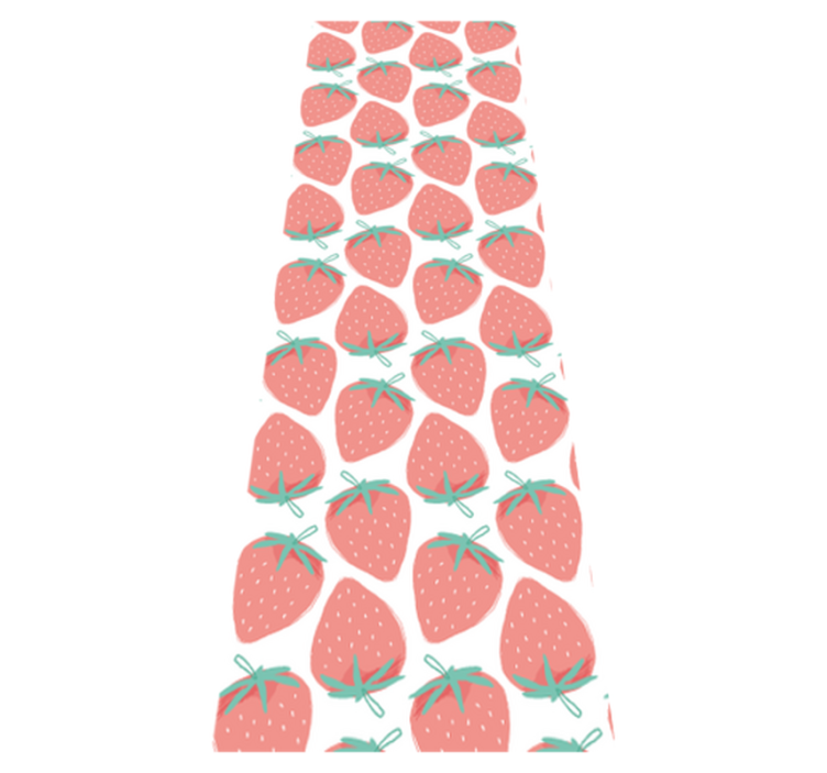 Kitchen vinyl carpet seamless pastel strawberry pattern - TenStickers