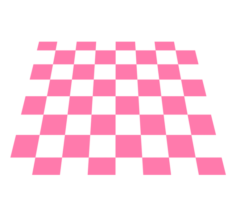 Pink checked kitchen vinyl carpet - TenStickers