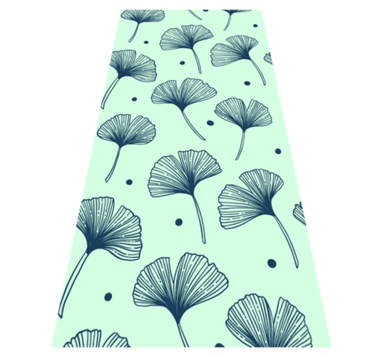 Kitchen vinyl carpet in floral blue design - TenStickers