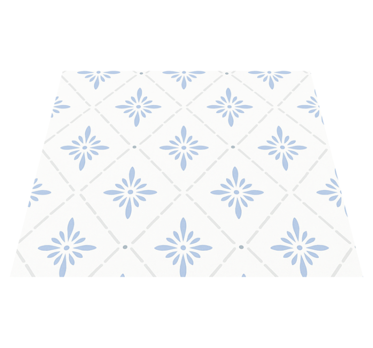 Kitchen vinyl carpet blue diamond tiles - TenStickers