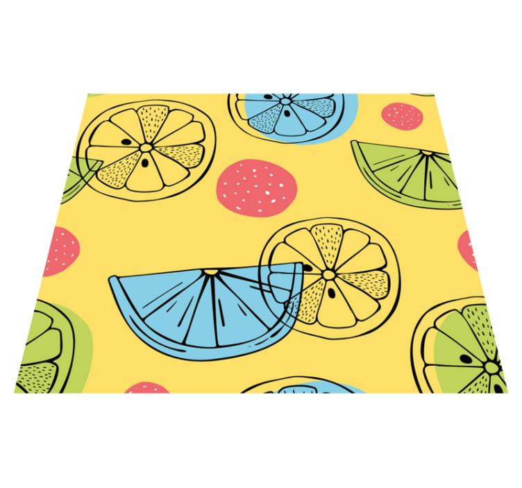 Citrus fruits kitchen vinyl carpet - TenStickers