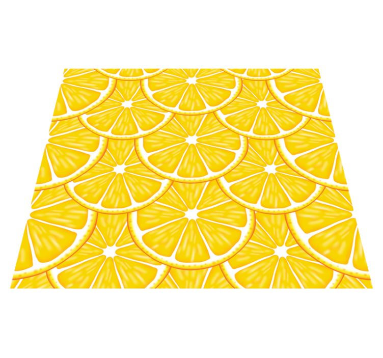 Kitchen vinyl carpet with orange design - TenStickers