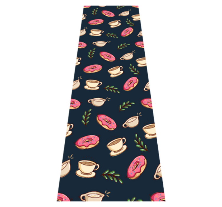 Kitchen vinyl carpet with desserts and coffee design - TenStickers