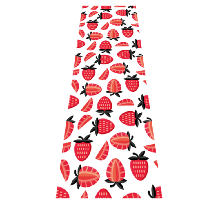 Kitchen vinyl carpet realistic red strawberries pattern - TenStickers