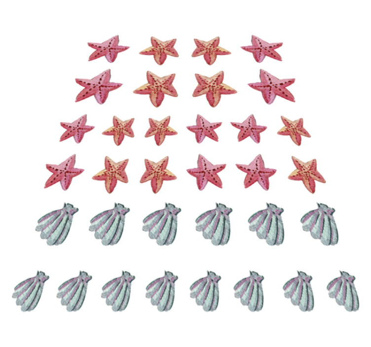 Bathroom vinyl carpet starfish - TenStickers