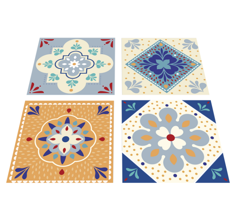 Bathroom vinyl carpet in vibrant colors - TenStickers