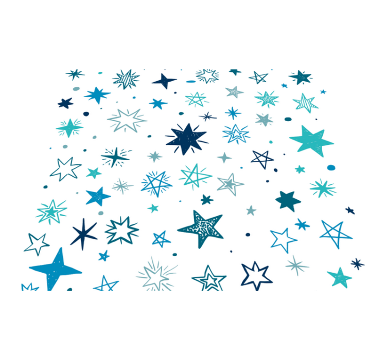 Star vinyl carpet with geometric star pattern - TenStickers