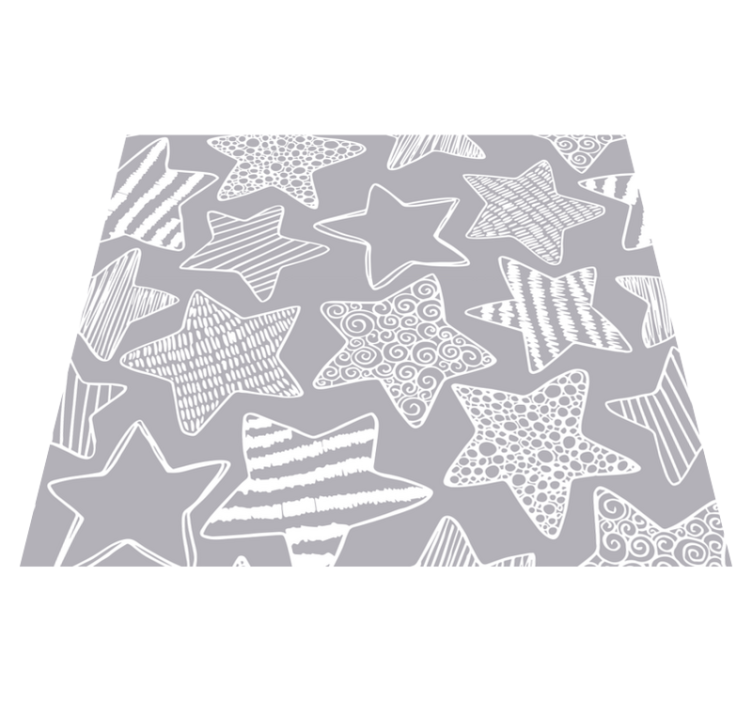 Star vinyl carpet white star - TenStickers