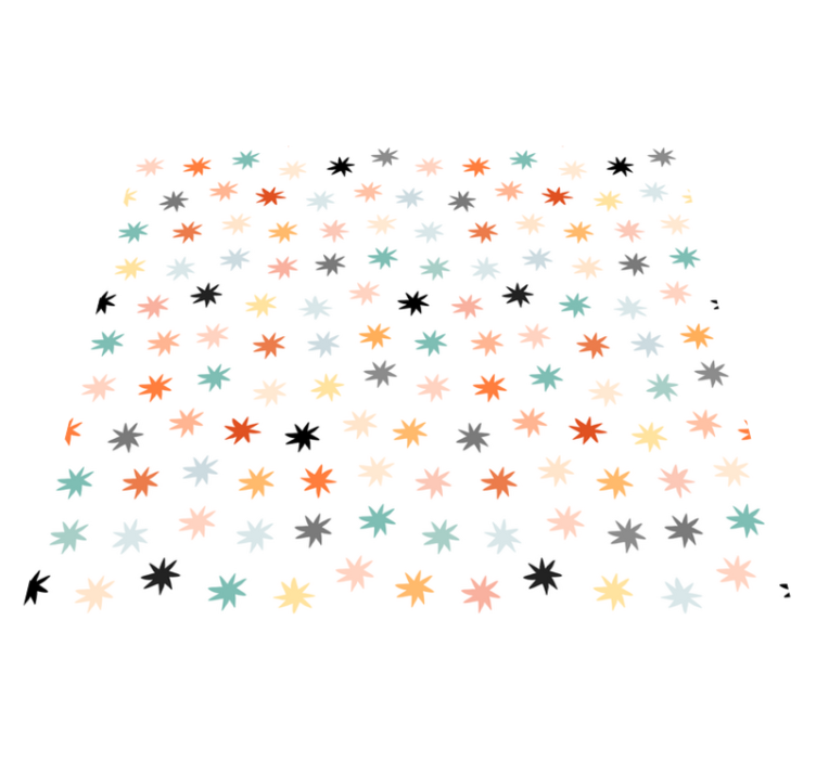 Star vinyl carpet with geometric star design - TenStickers