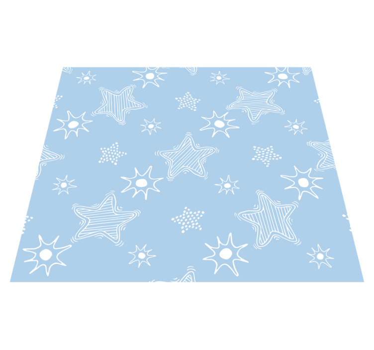 Star vinyl carpet white stars on blue background - TenStickers