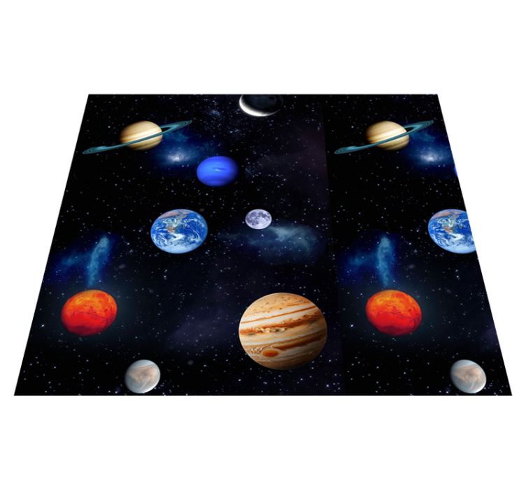 Star vinyl carpet cosmos space planets - TenStickers