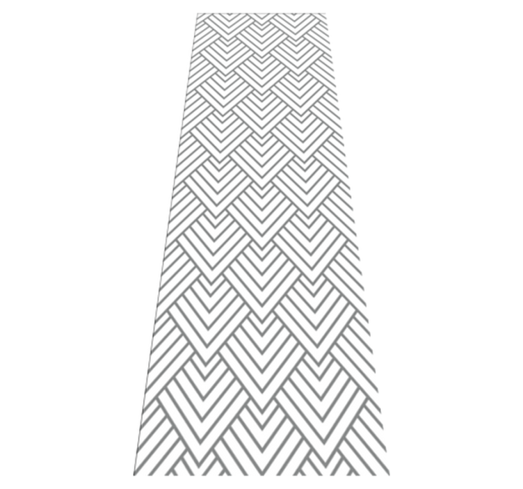 Geometric vinyl carpet with white triangle pattern - TenStickers