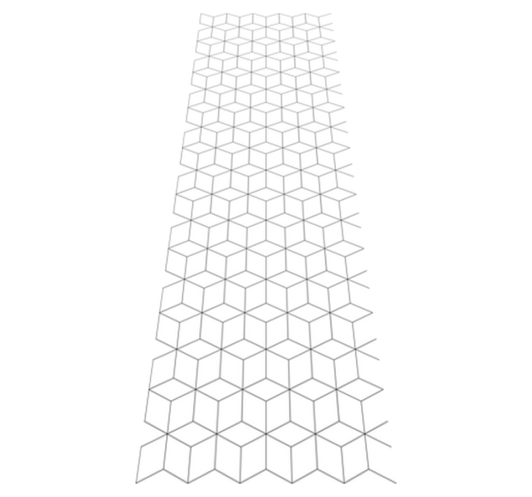 Geometric vinyl carpet with cubes pattern - TenStickers