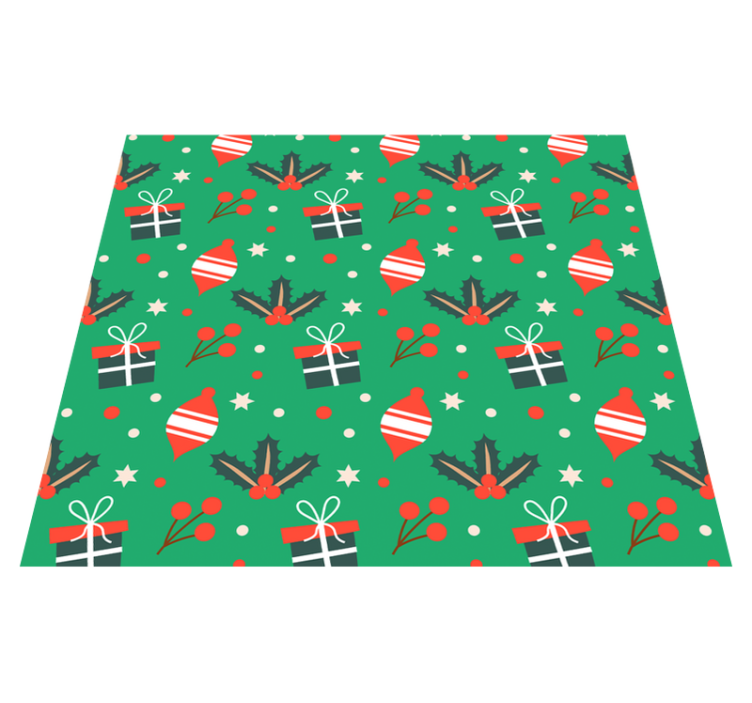 Christmas vinyl carpet christmas candy pattern green - TenStickers