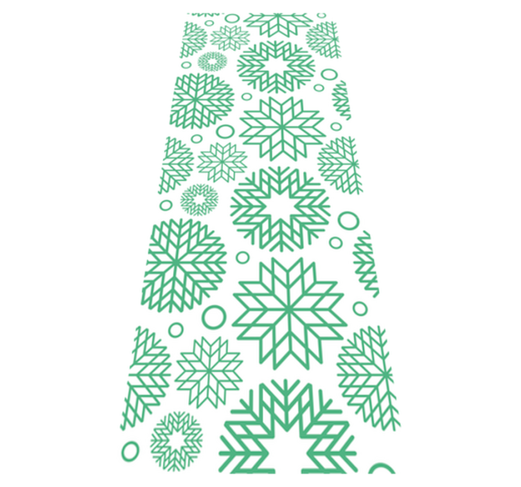 Christmas vinyl carpet with three green snowflake shapes - TenStickers